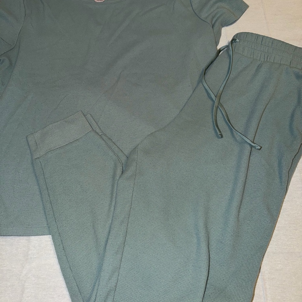 Victoria’s Secret Jogger Set Womens M Mint Green Matching Lounge Athleisure - Picture 3 of 3